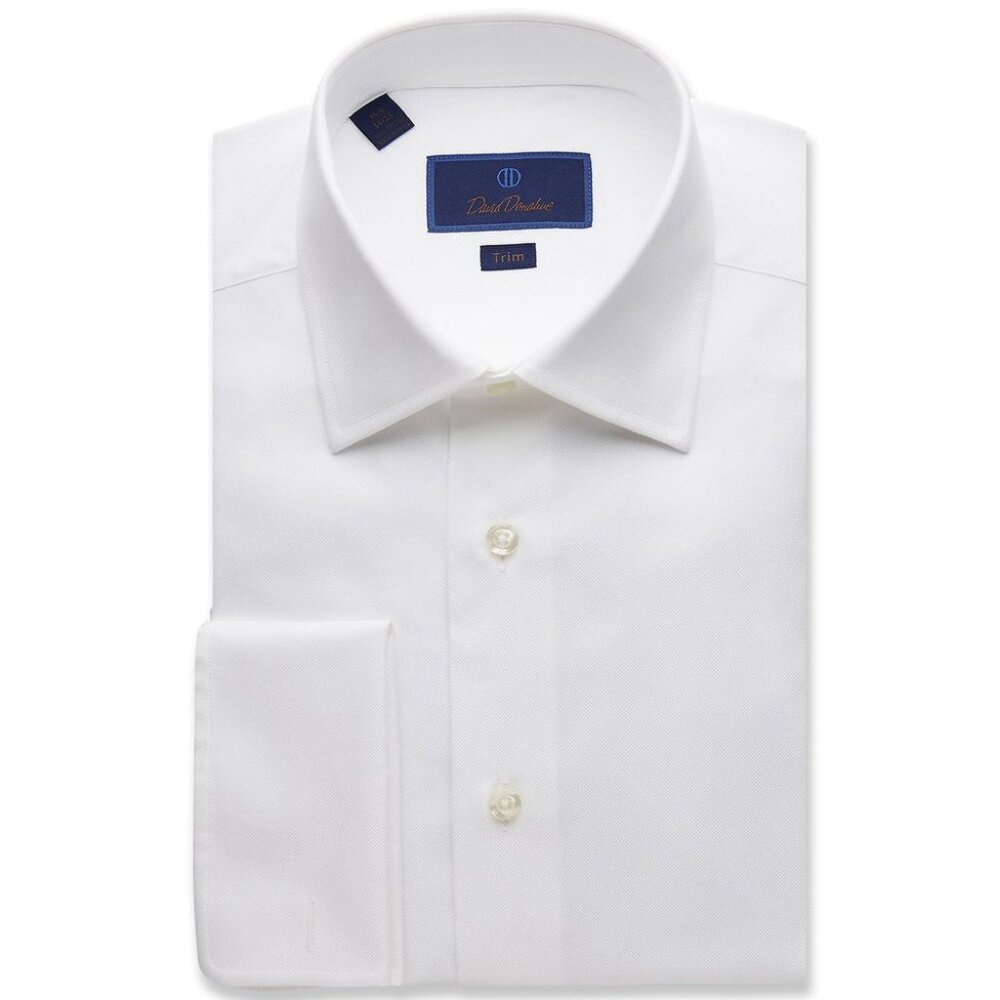 David Donahue Micro Birdseye Dress Shirt - Trim Fit